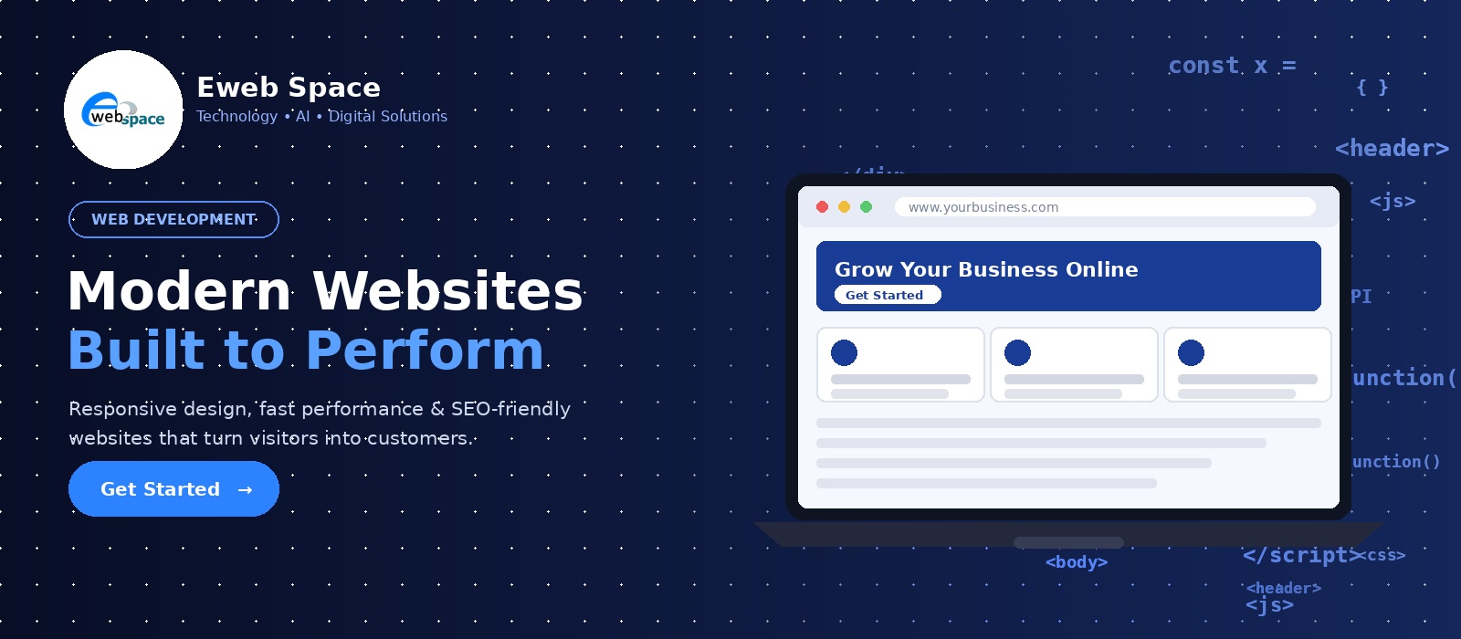 eWebSpace web development and website design services in Bihar